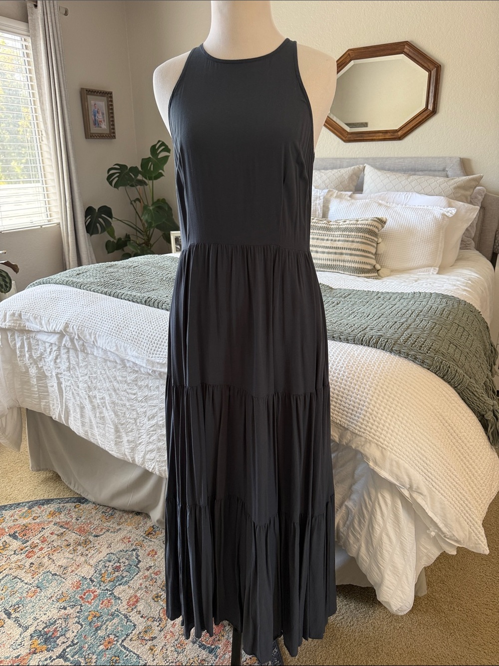 Richer Poorer Navy Sleeveless Tiered Maxi Dress